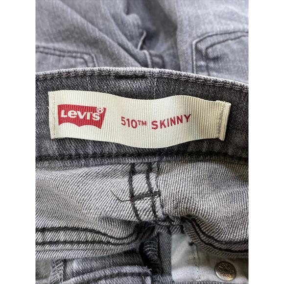 Levi’s 510 Skinny Factory Faded Black Denim Jeans Boys 18 Regular 28 x 28 - Picture 8 of 9